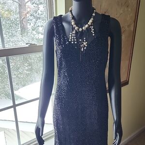 Elegant Black Sequin Dress